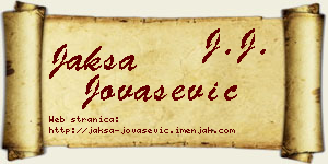 Jakša Jovašević vizit kartica